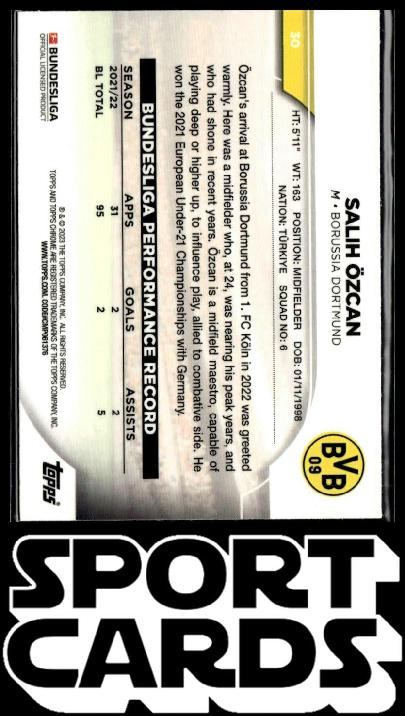 2022-23 Topps Chrome Bundesliga #30 Salih Özcan Refractor SportCards.com