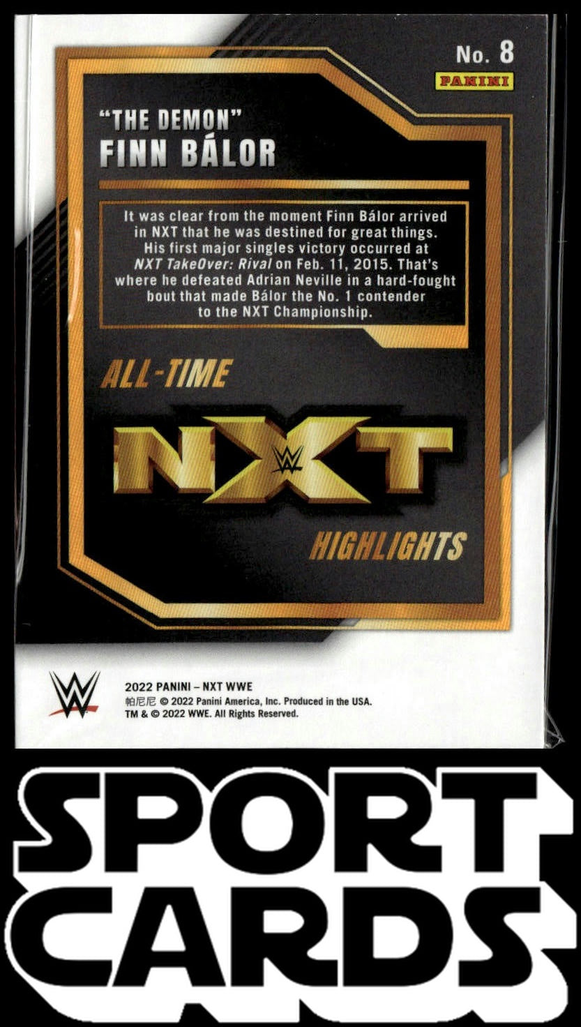 2022 Panini NXT 2.0 WWE #8 The Demon Finn Balor All-Time NXT Highlights