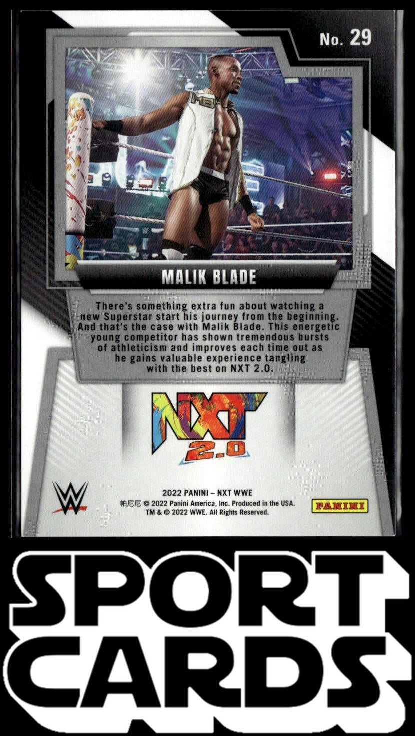 2022 Panini NXT 2.0 WWE #29 Malik Blade SportCards.com