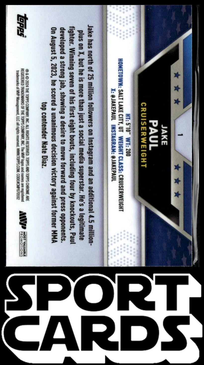 2024 Topps Chrome #1 Jake Paul SportCards.com