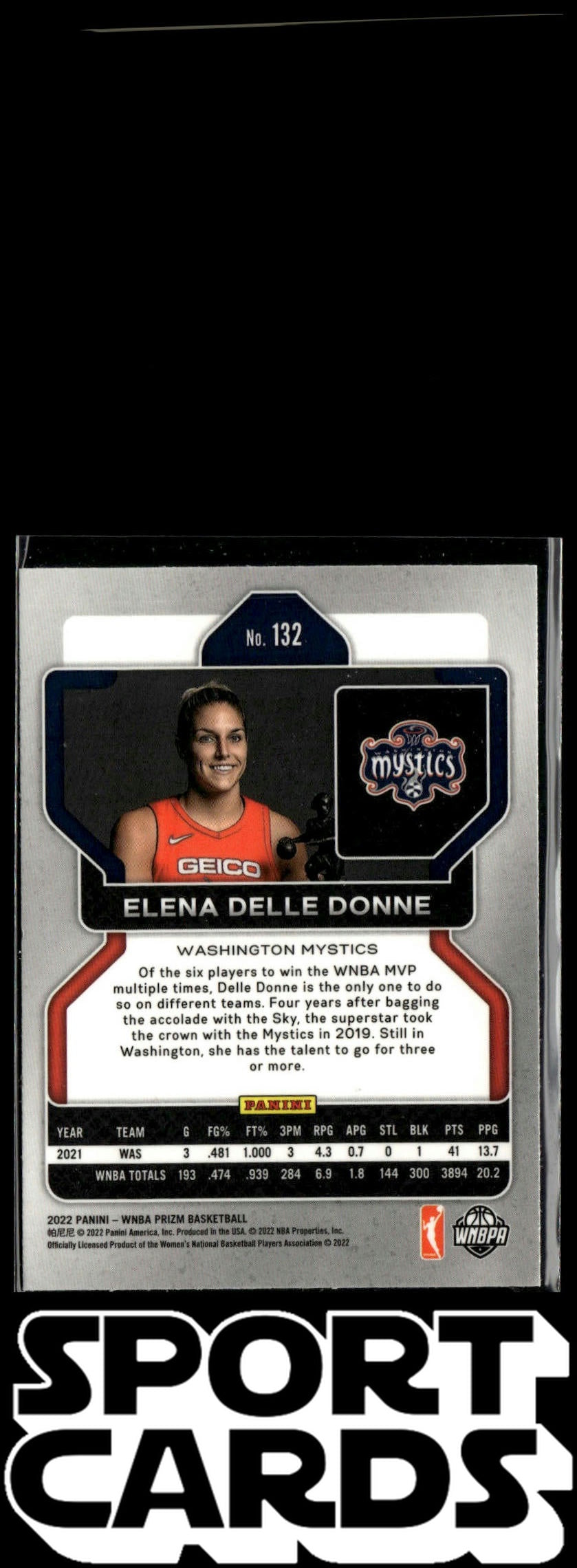 2022 Panini Prizm WNBA #132 Elena Delle Donne SportCards.com