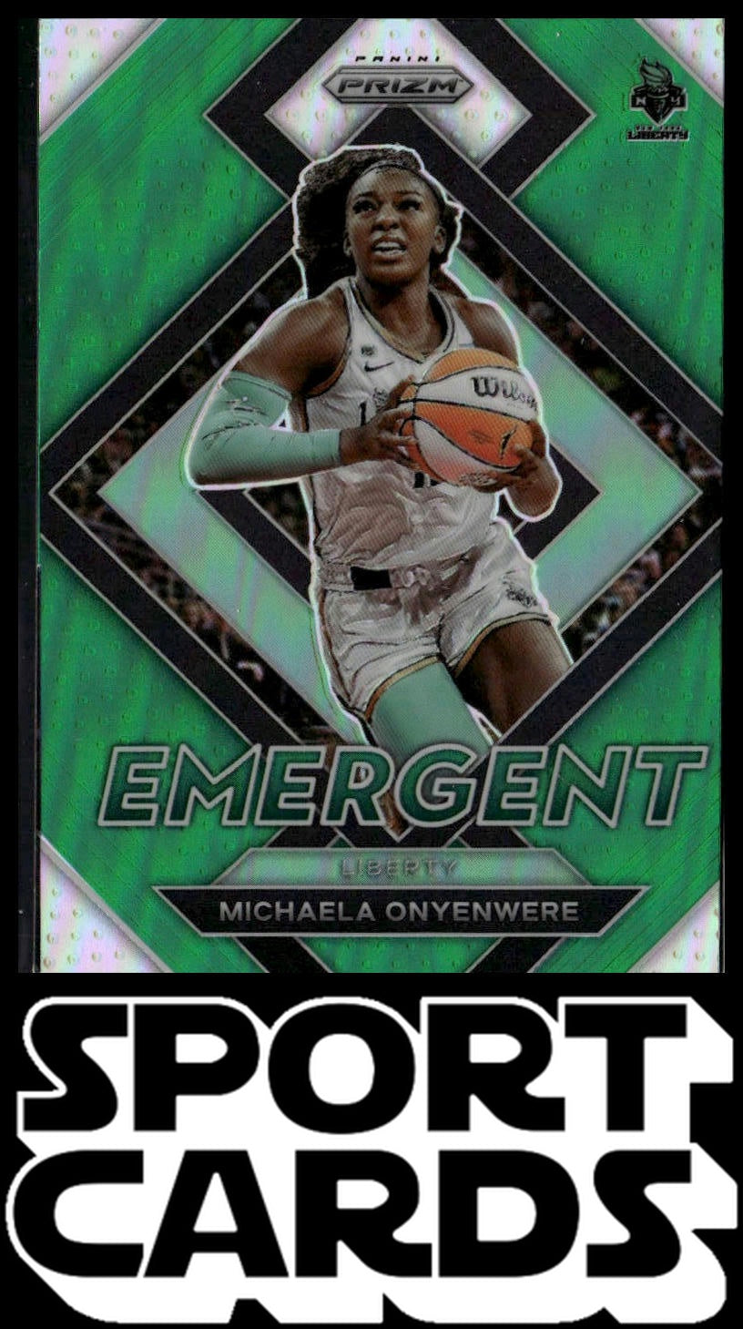 2022 Panini Prizm WNBA #6 Michaela Onyenwere Emergent Prizms Green