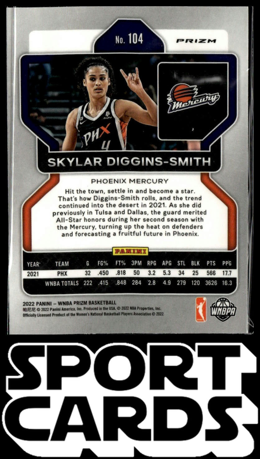 2022 Panini Prizm WNBA #104 Skylar Diggins-Smith SportCards.com