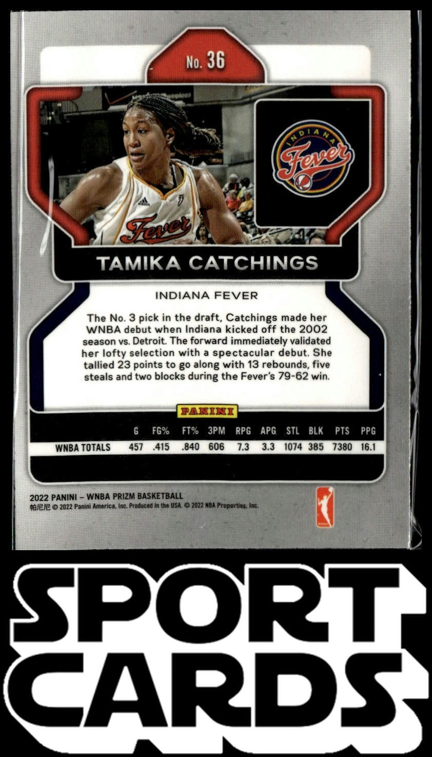 2022 Panini Prizm WNBA #36 Tamika Catchings Hyper SportCards.com
