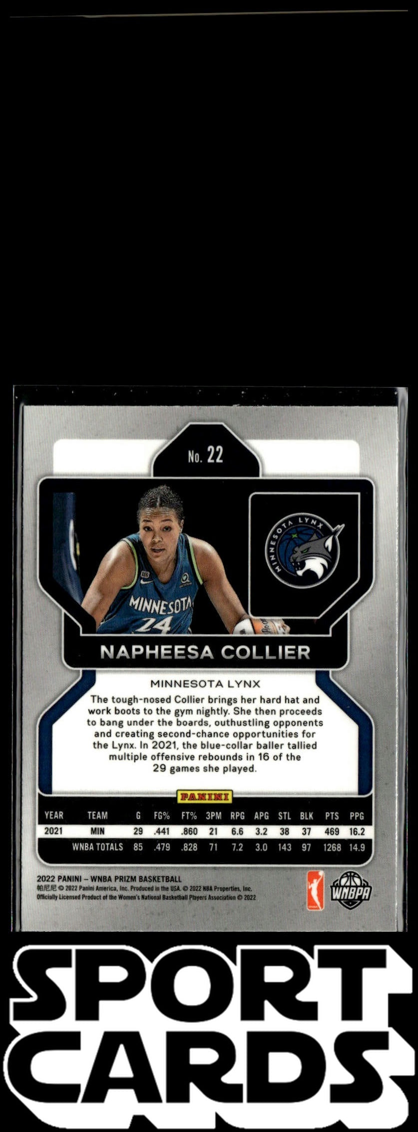 2022 Panini Prizm WNBA #22 Napheesa Collier SportCards.com