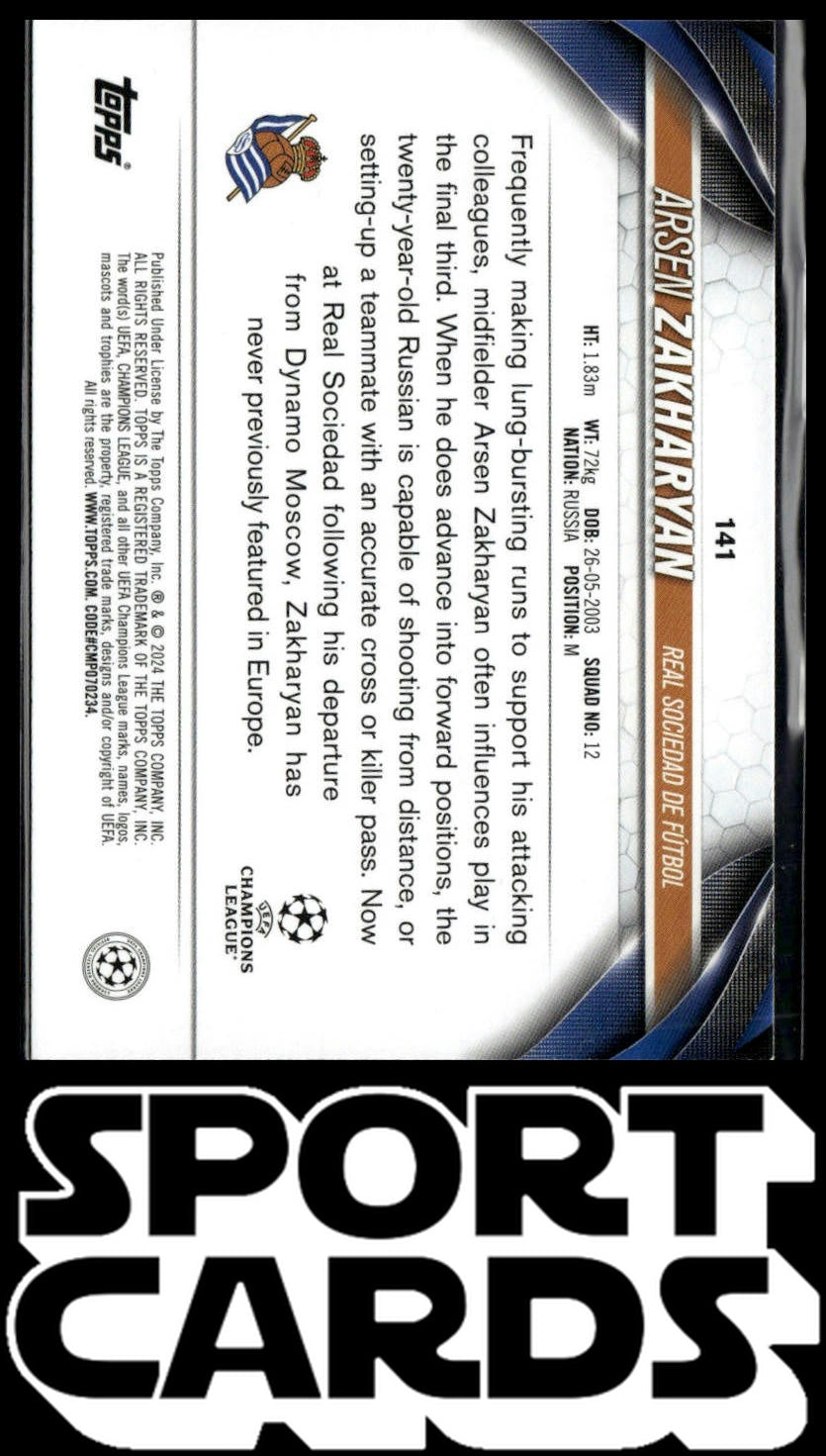2023-24 Topps UEFA Club Competitions #141 Arsen Zakharyan SportCards.com