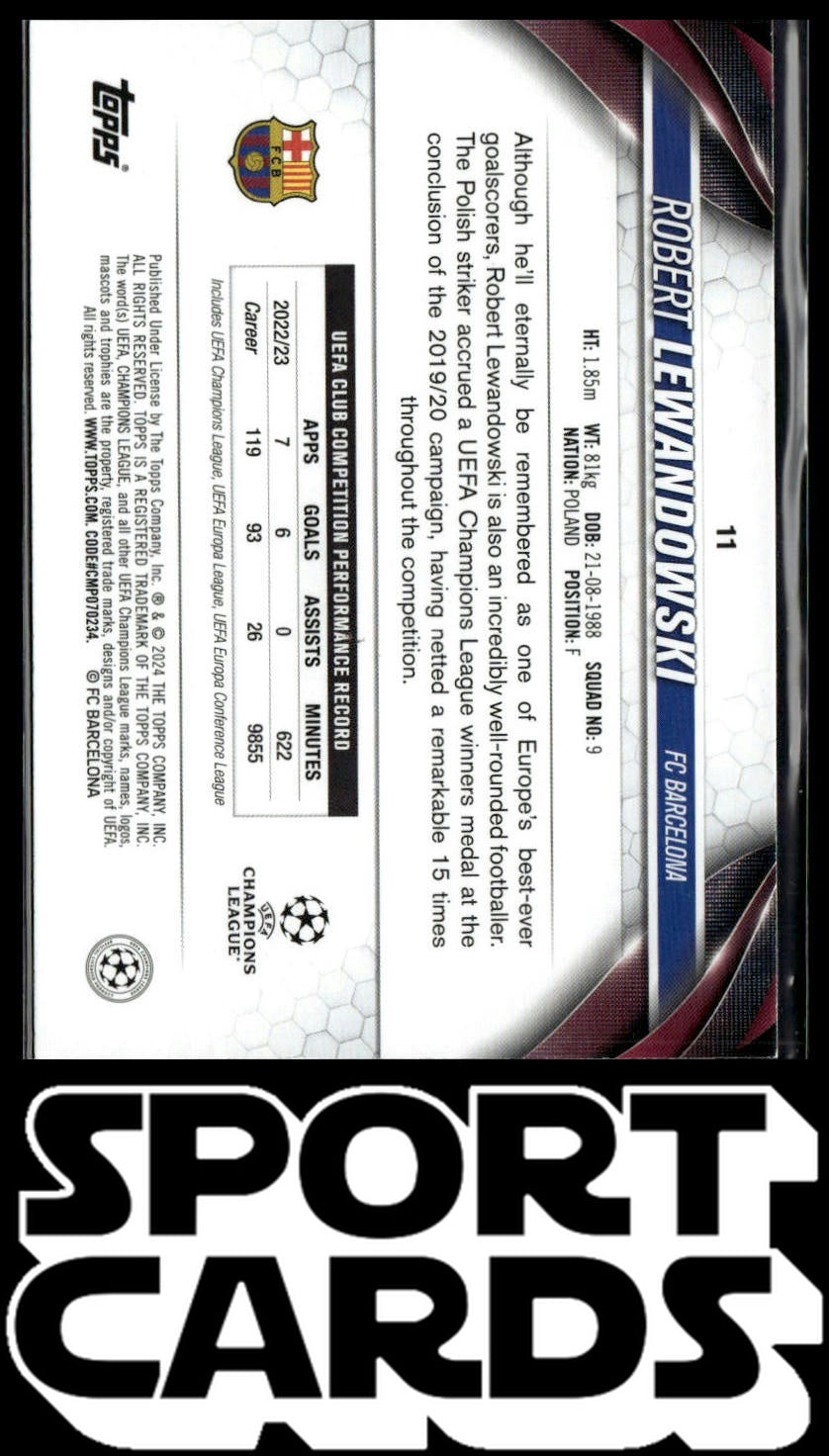 2023-24 Topps UEFA Club Competitions #11 Robert Lewandowski SportCards.com