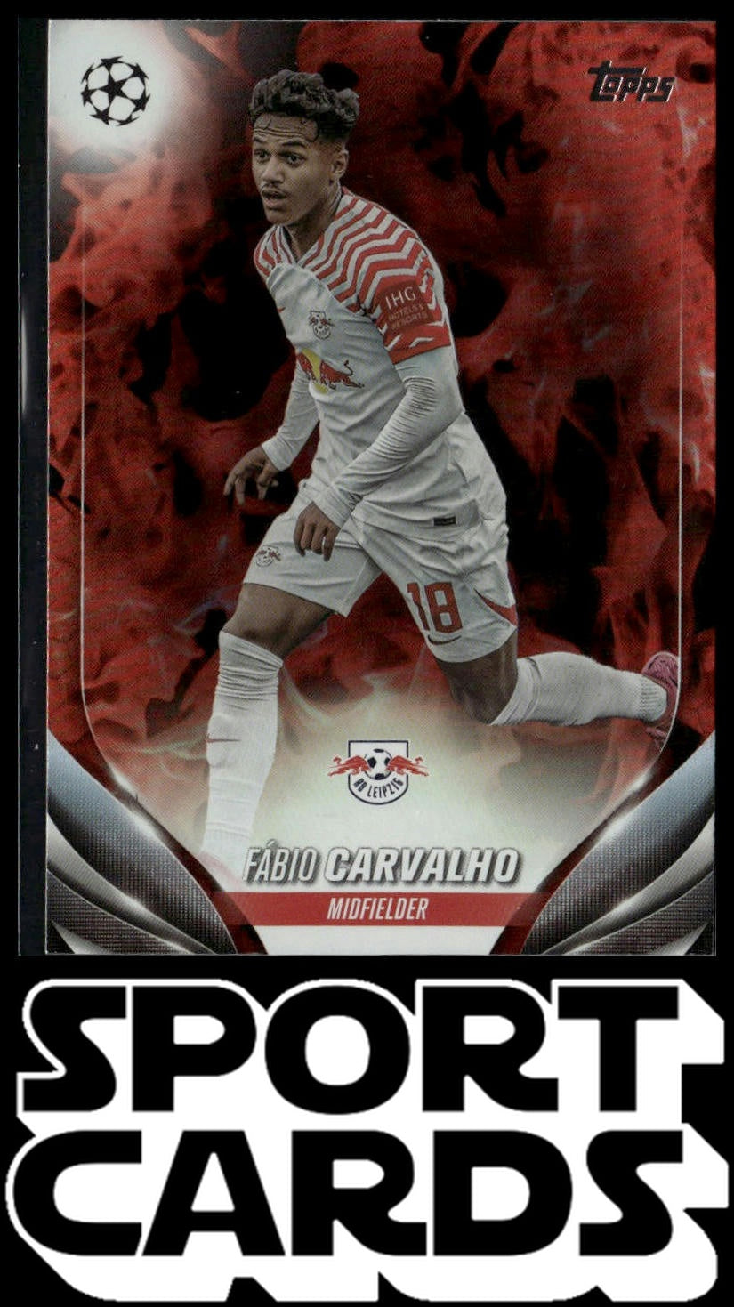 2023-24 Topps Chrome UEFA Club Competitions #78 Fábio Carvalho Red Refractor