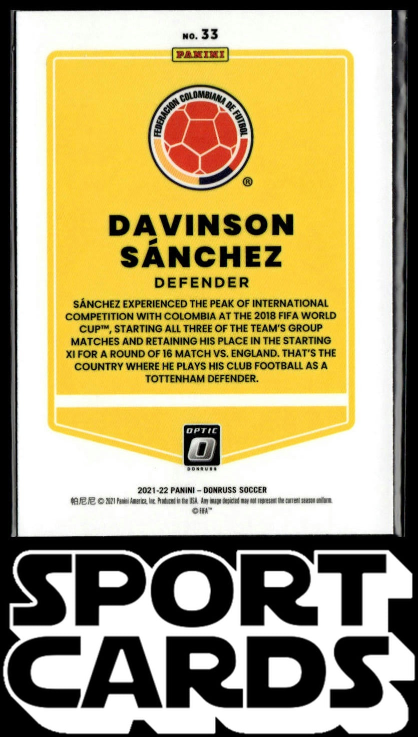 2021-22 Donruss #33 Davinson Sanchez Optic SportCards.com