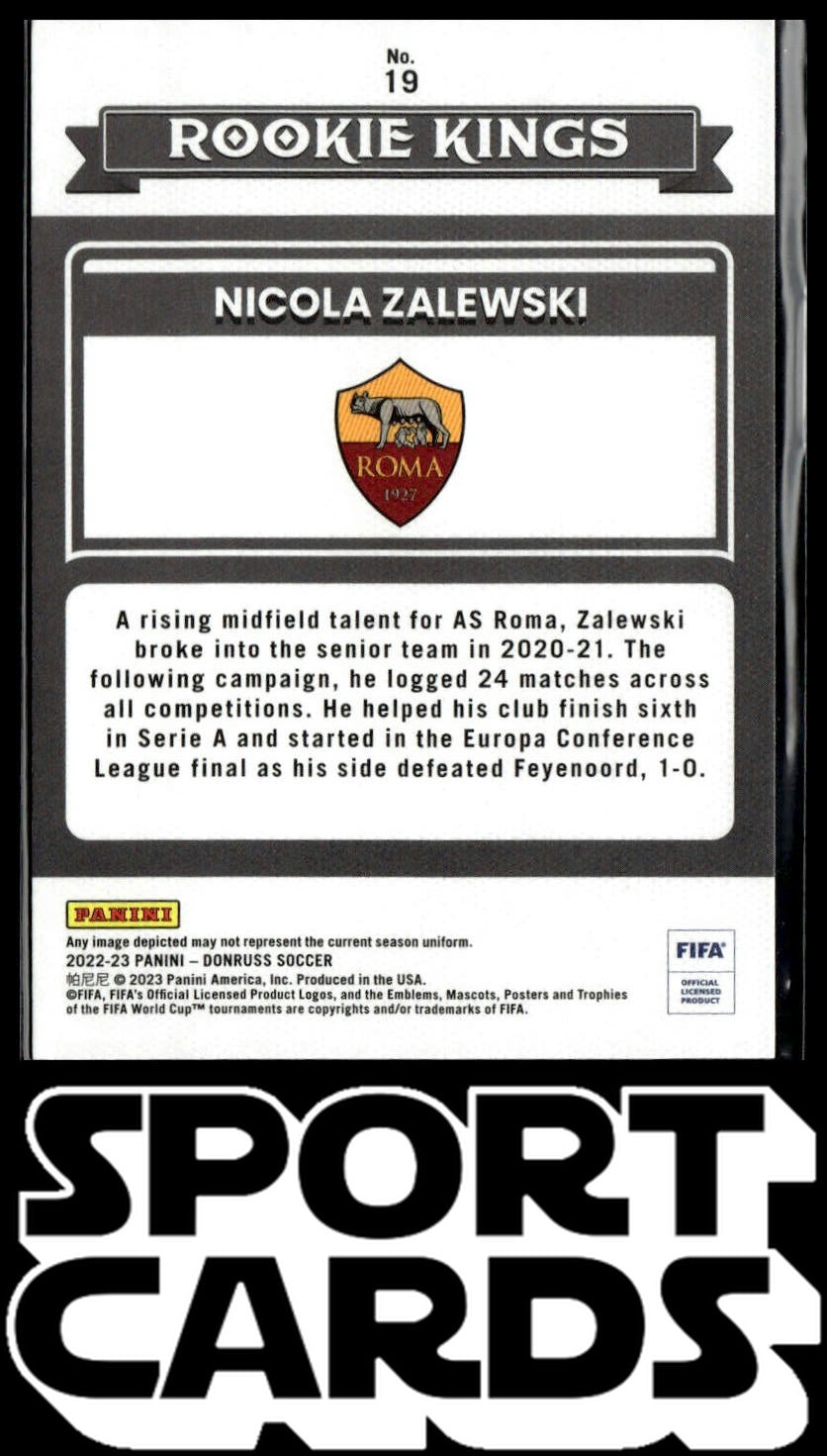 2022-23 Donruss #19 Nicola Zalewski Rookie Kings Green SportCards.com