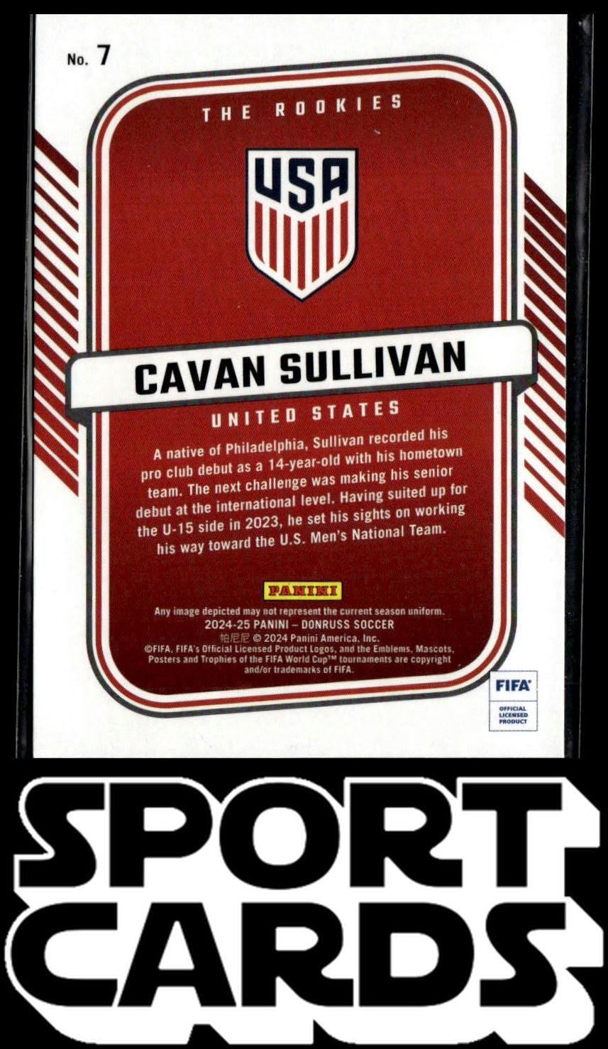 2024-25 Donruss #7 Cavan Sullivan The Rookies SportCards.com
