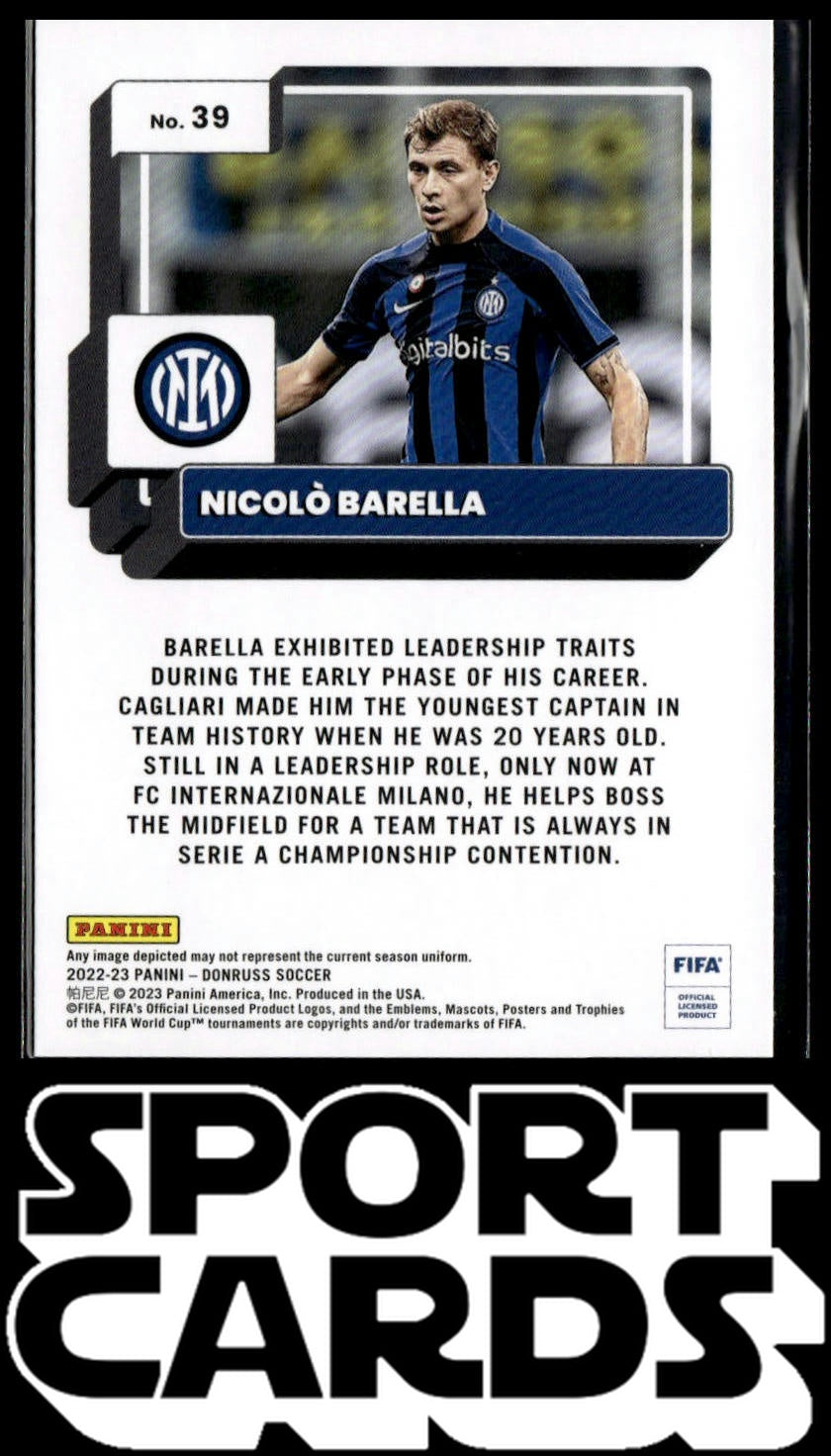2022-23 Donruss #39 Nicolo Barella SportCards.com