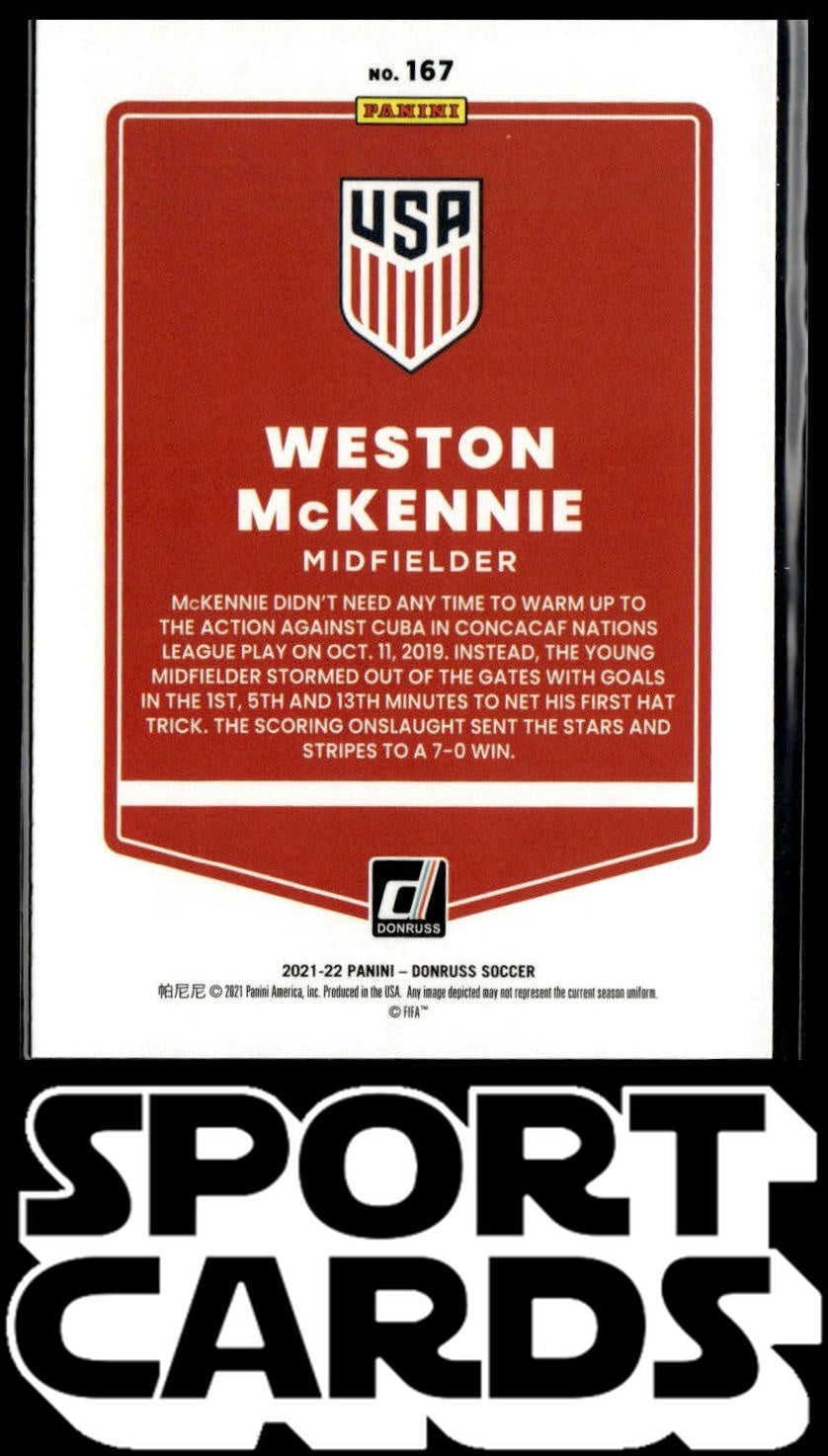 2021-22 Donruss #167 Weston McKennie Press Proof Gold #/349 SportCards.com