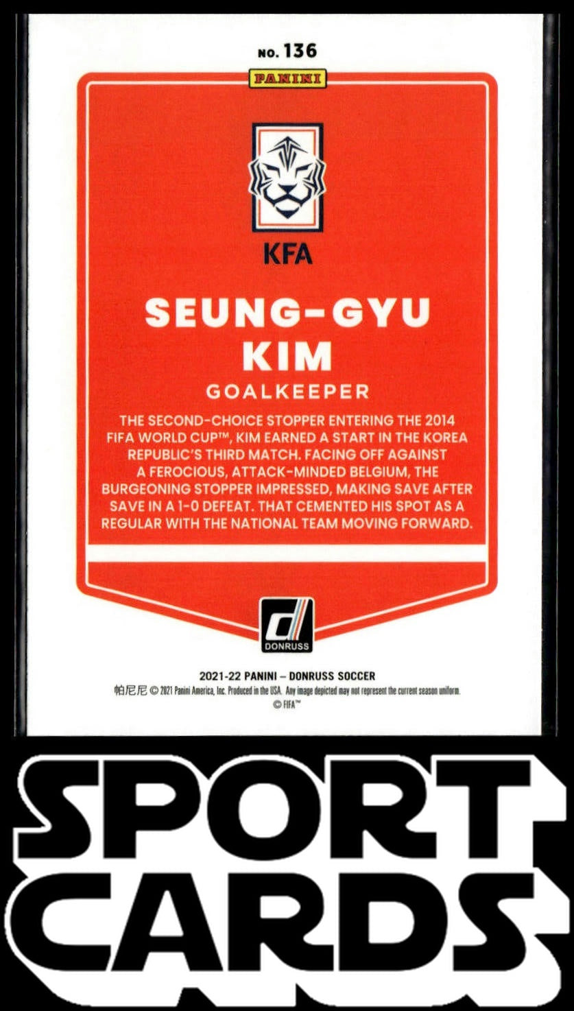 2021-22 Donruss #136 Seung-gyu Kim SportCards.com