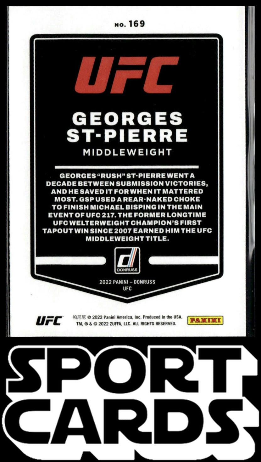2022 Donruss UFC #169 Georges St-Pierre SportCards.com