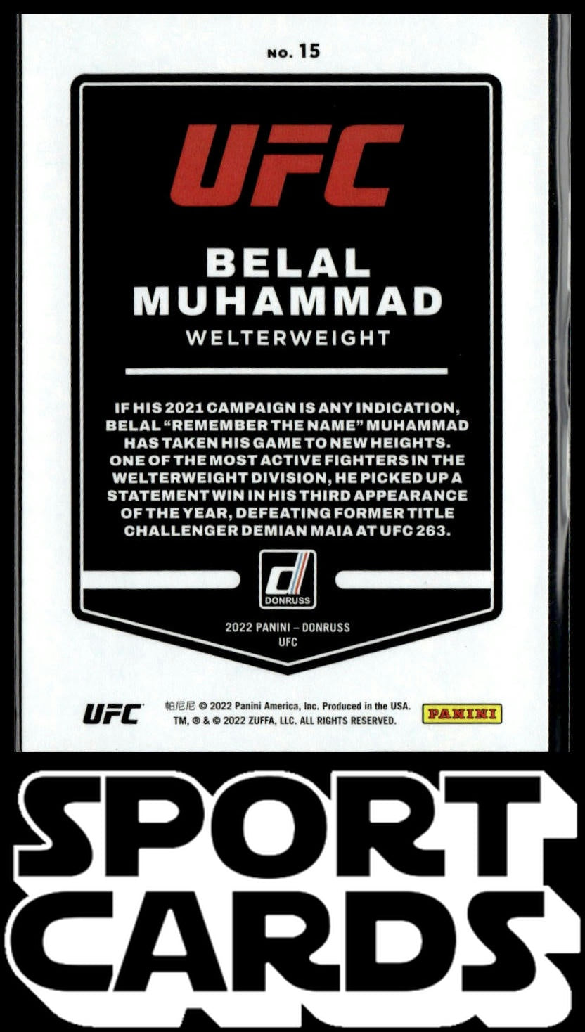 2022 Donruss UFC #15 Belal Muhammad SportCards.com