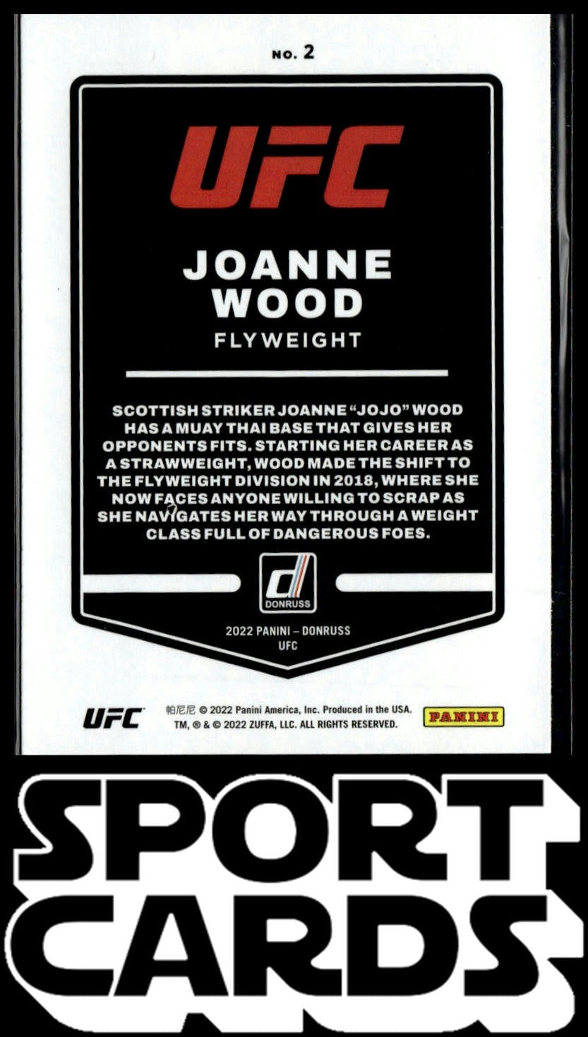 2022 Donruss UFC #2 Joanne Wood Press Proof Silver SportCards.com