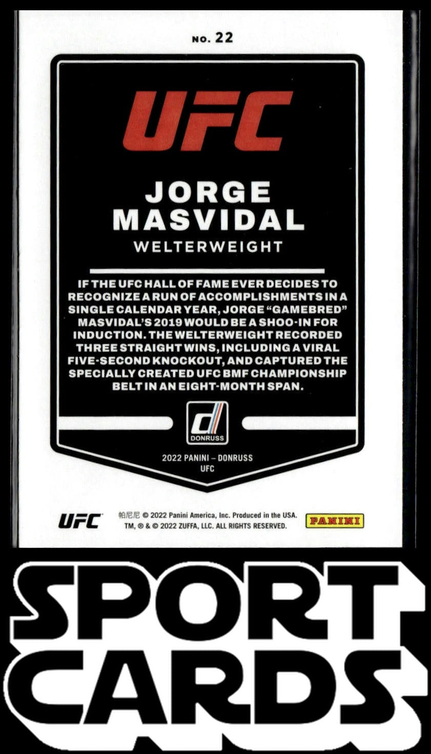 2022 Donruss UFC #22 Jorge Masvidal SportCards.com