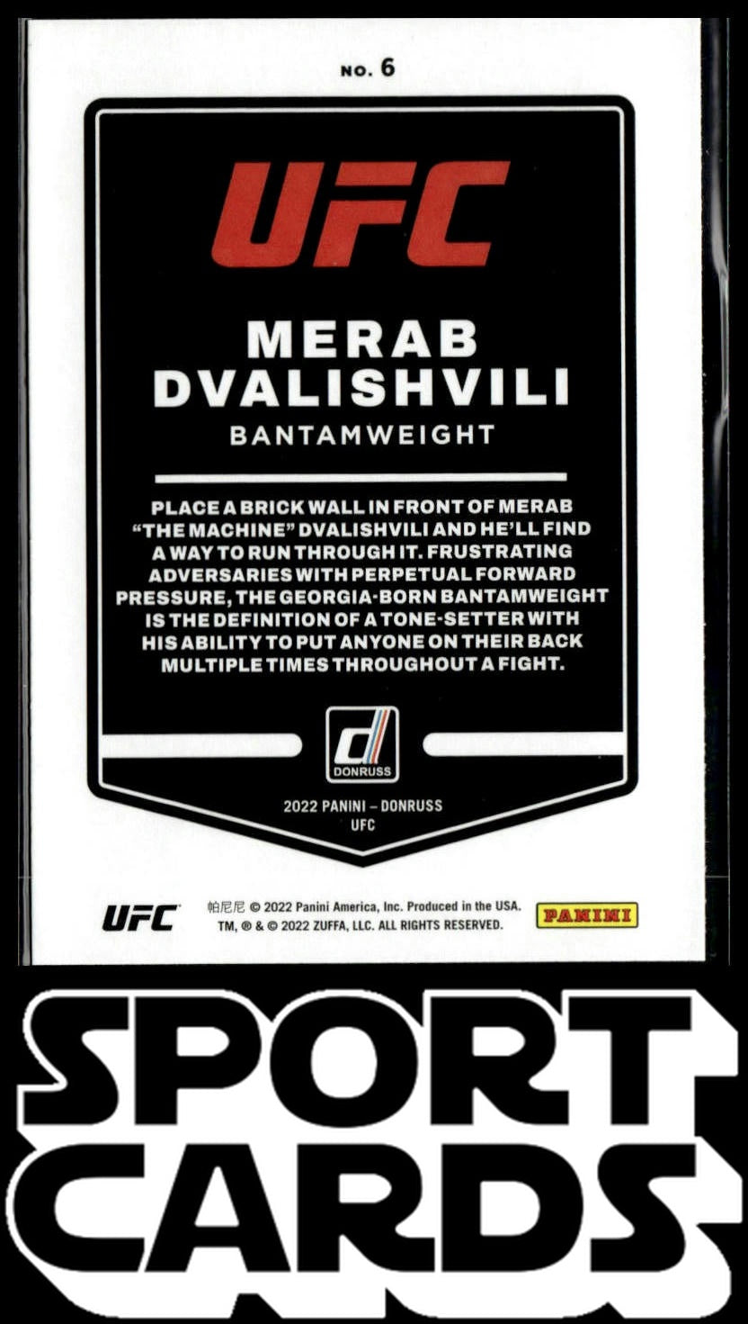 2022 Donruss UFC #6 Merab Dvalishvili SportCards.com