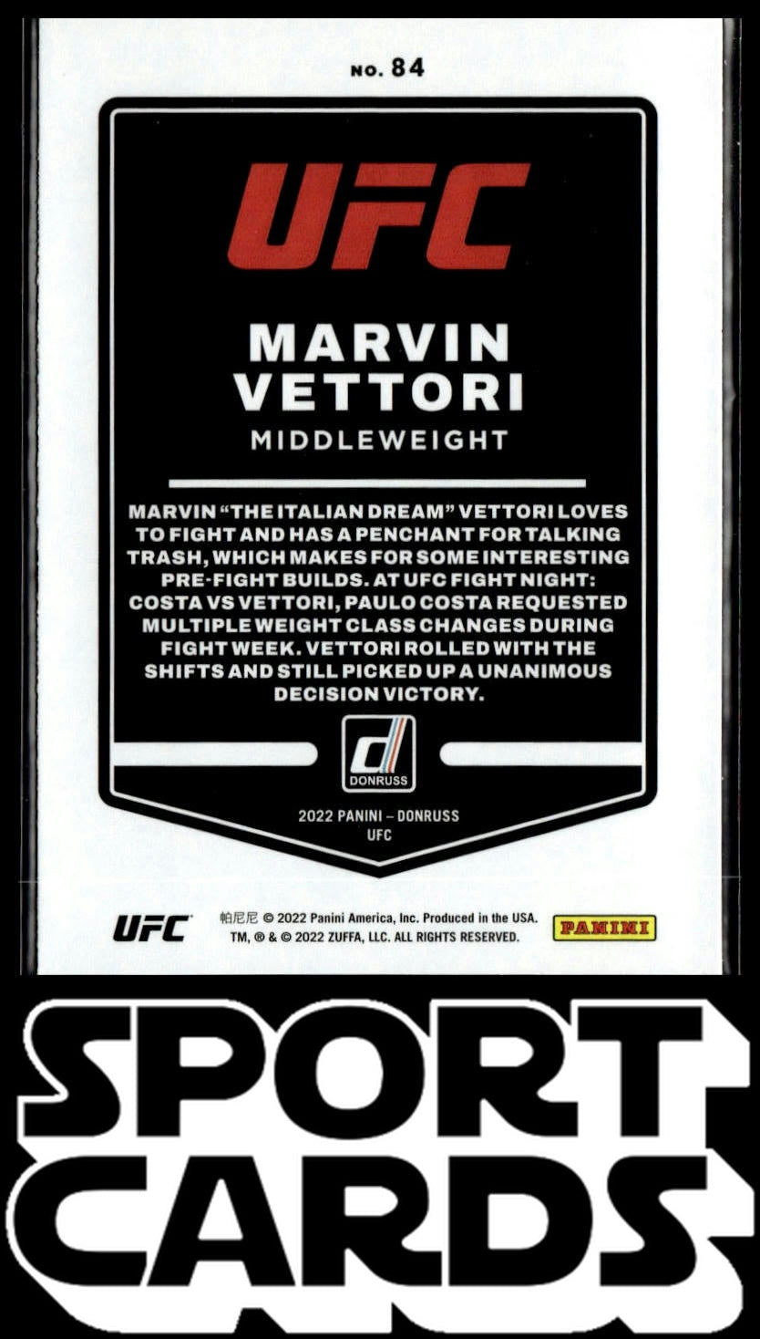 2022 Donruss UFC #84 Marvin Vettori SportCards.com