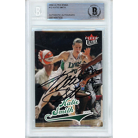 2004 Fleer Ultra WNBA — Katie Smith Minnesota Lynx Autographed Trading Card — Beckett Authentication