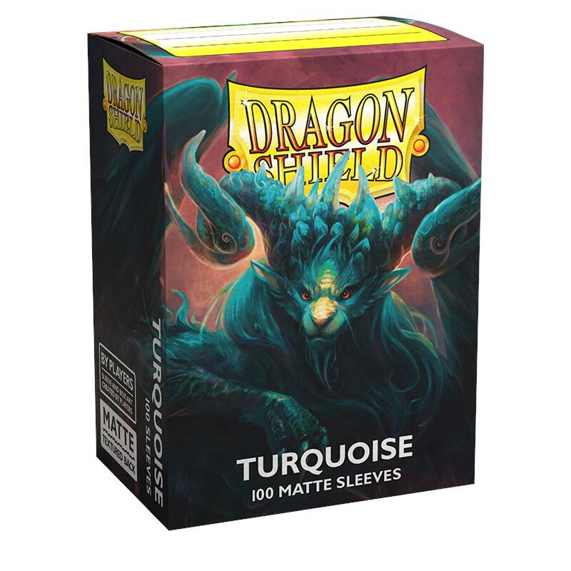 Dragon Shield Player's Choice Matte Sleeves - Turquoise 'Atebeck' (100-Pack) - Sport Cards