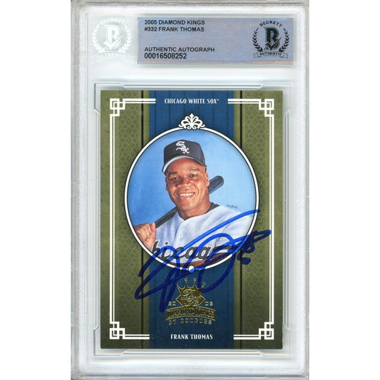 2005 Donruss Diamond Kings #332 — Frank Thomas Chicago White Sox Autographed Trading Card — Beckett Authentication