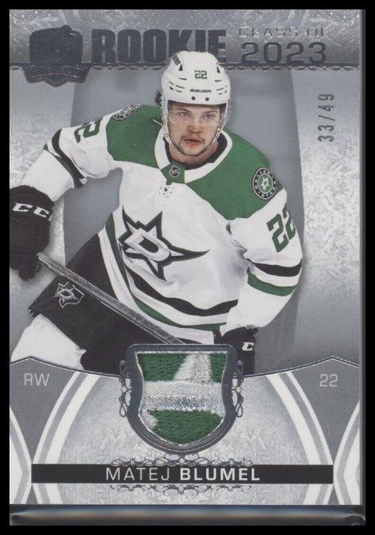 2022-23 Upper Deck The Cup #2023-MB Matej Blumel Rookie Class of 2023 Patch #/49
