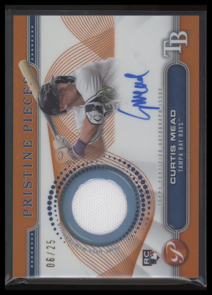 Topps Pristine Curtis Mead Pristine Pieces Auto Relics Orange Refractor #/25 - Sport Cards