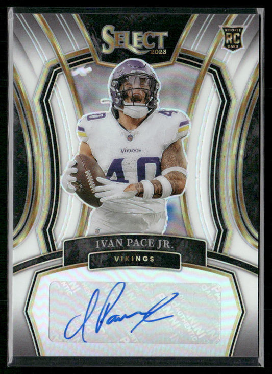2023 Panini Select #RSI-IPA Ivan Pace Jr. Rookie Signatures White Prizm #/35