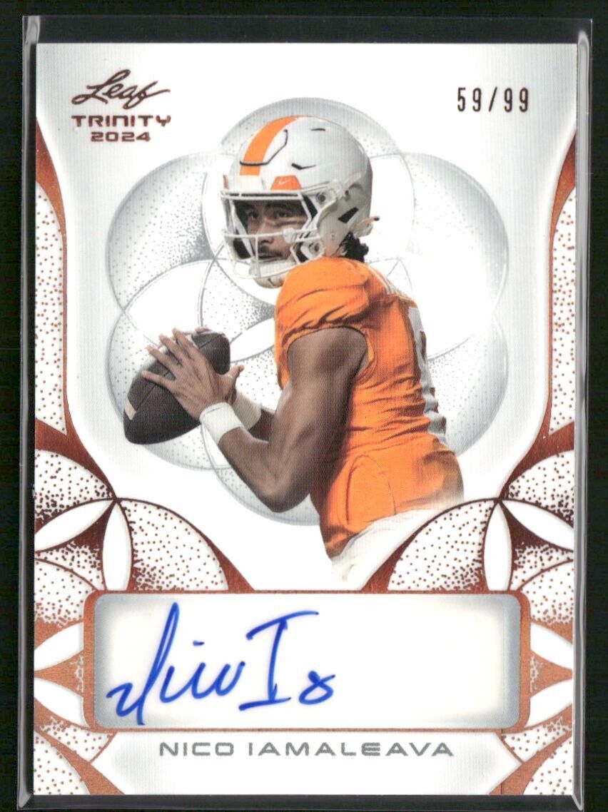 2024 Leaf Trinity Nico Iamaleava Autograph Auto Football Card 38/99