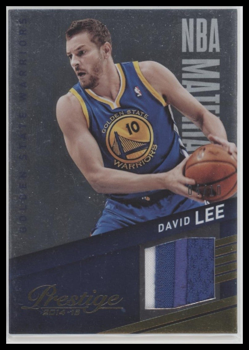 David Lee 2014-15 Panini Prestige #6 NBA Materials Prime #/10