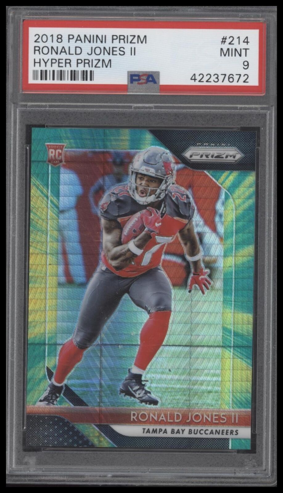 2018 Panini Prizm #214 Ronald Jones Ii Hyper Prizm PSA 9 - Sport Cards