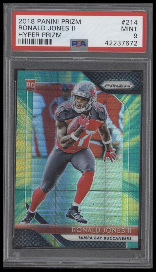2018 Panini Prizm #214 Ronald Jones Ii Hyper Prizm PSA 9 - Sport Cards