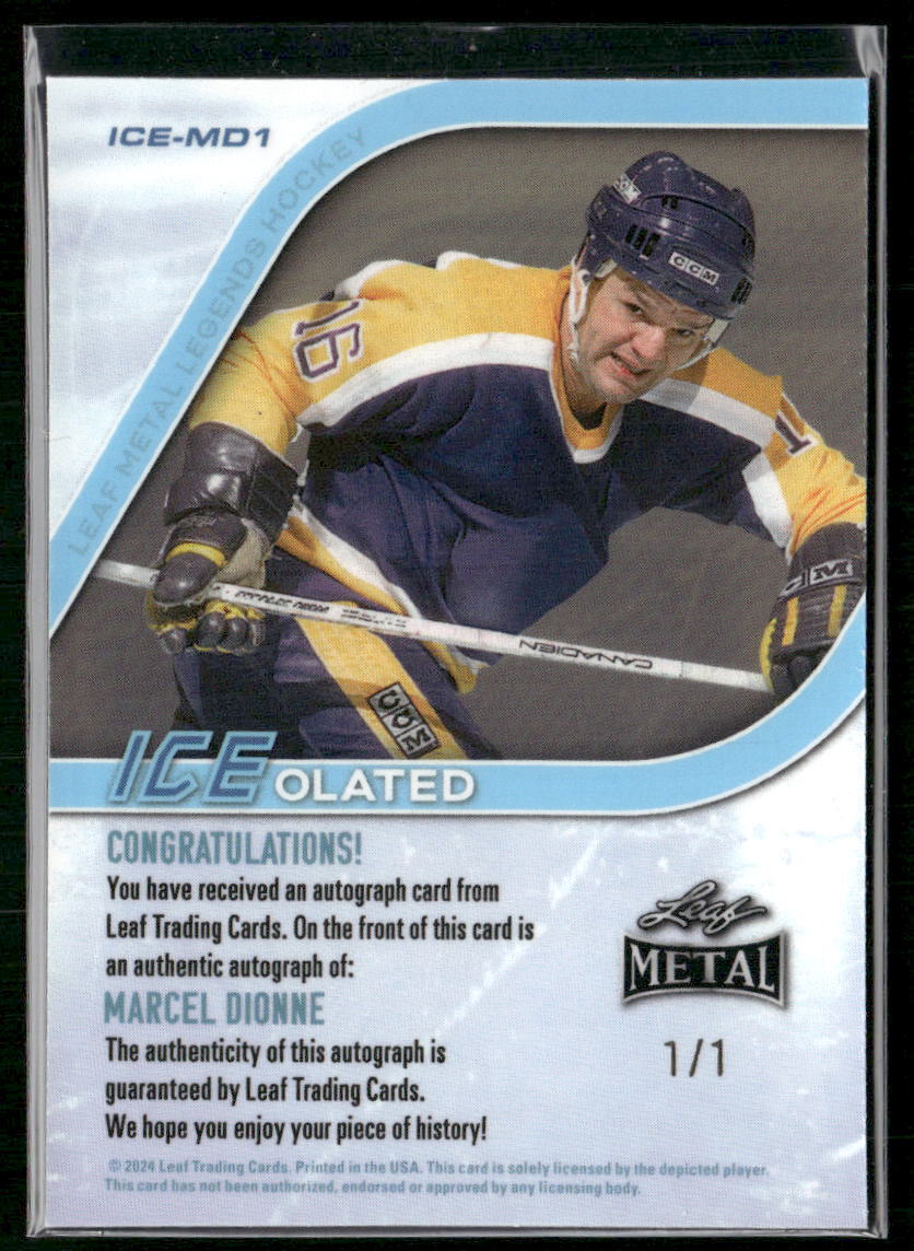 2024 Leaf Hockey- Marcel Dionne 1/1 - Sport Cards