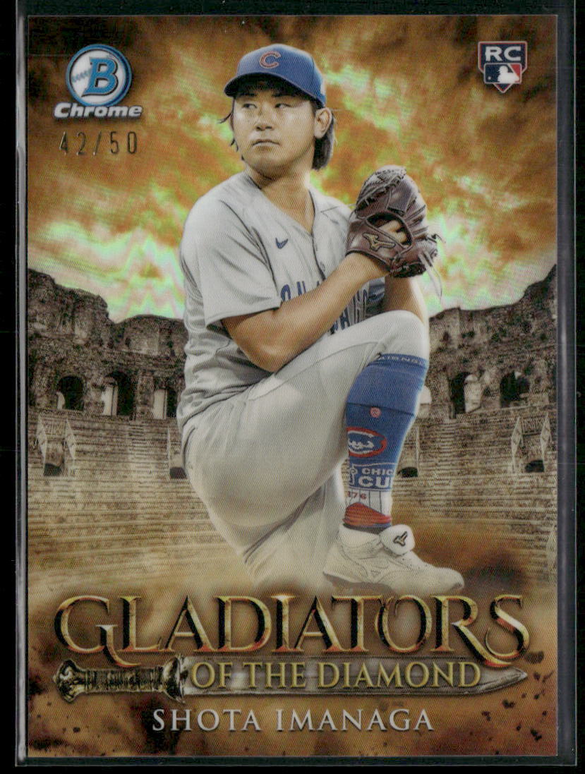 2024 Bowman Chrome Shota Imanaga Gladiators of the Diamond Gold Refractors #/50