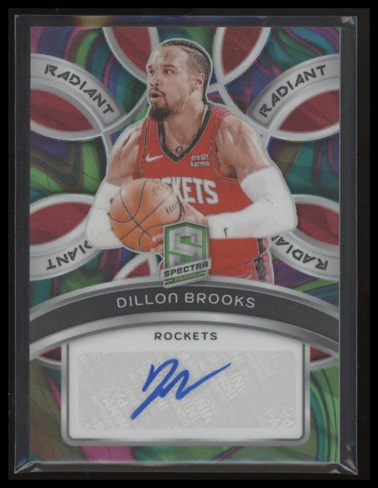 2023-24 Panini Spectra #RS-DBK Dillon Brooks Radiant Signatures Marble #/5