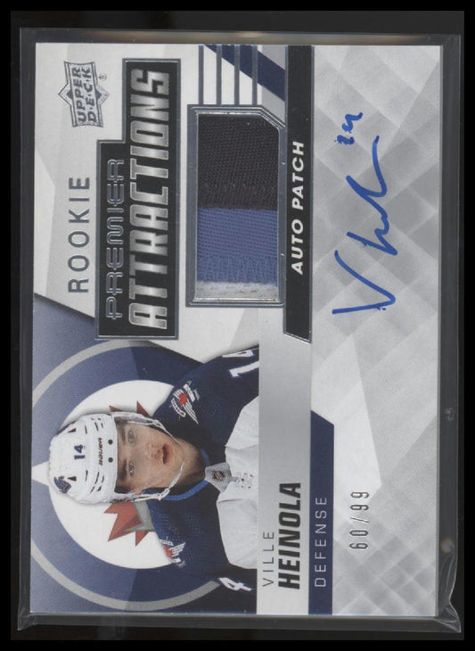 2019-20 Upper Deck Premier Ville Heinola Rookie Patch Auto - Sport Cards