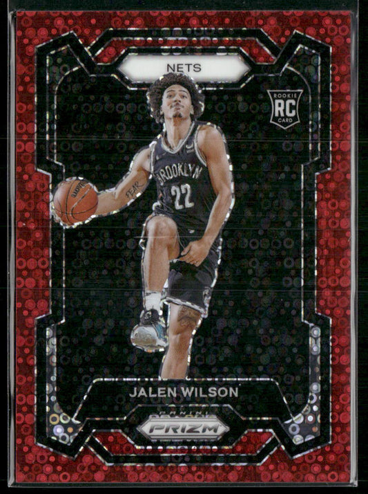 2023-24 Panini Prizm #128 Jalen Wilson Prizms Fast Break Red #/100