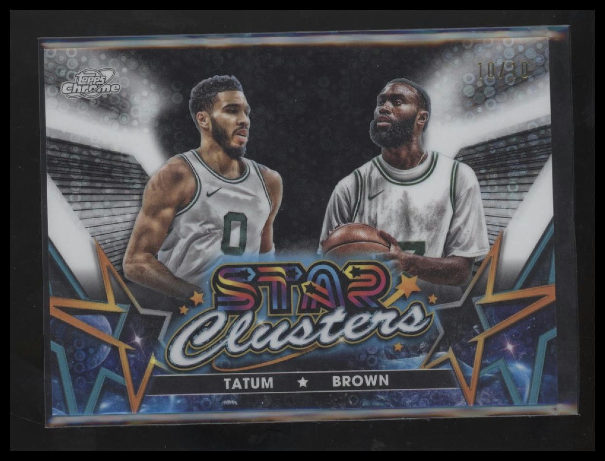 2024-25 Topps Chrome Jaylen Brown and Jayson Tatum #10/10