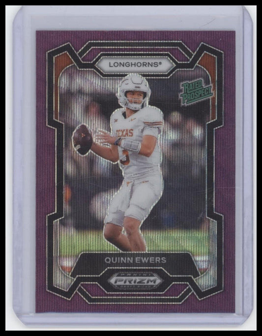 Quinn Ewers 2024 Panini Prizm Draft Picks #191 Purple Wave