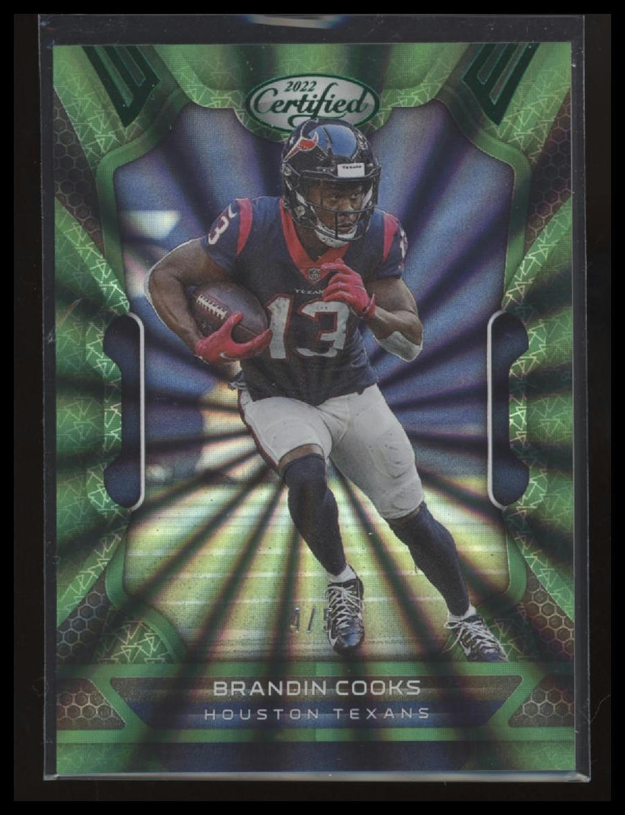 2022 Panini Certified #40 Brandin Cooks Mirror Green #/5 - Sport Cards