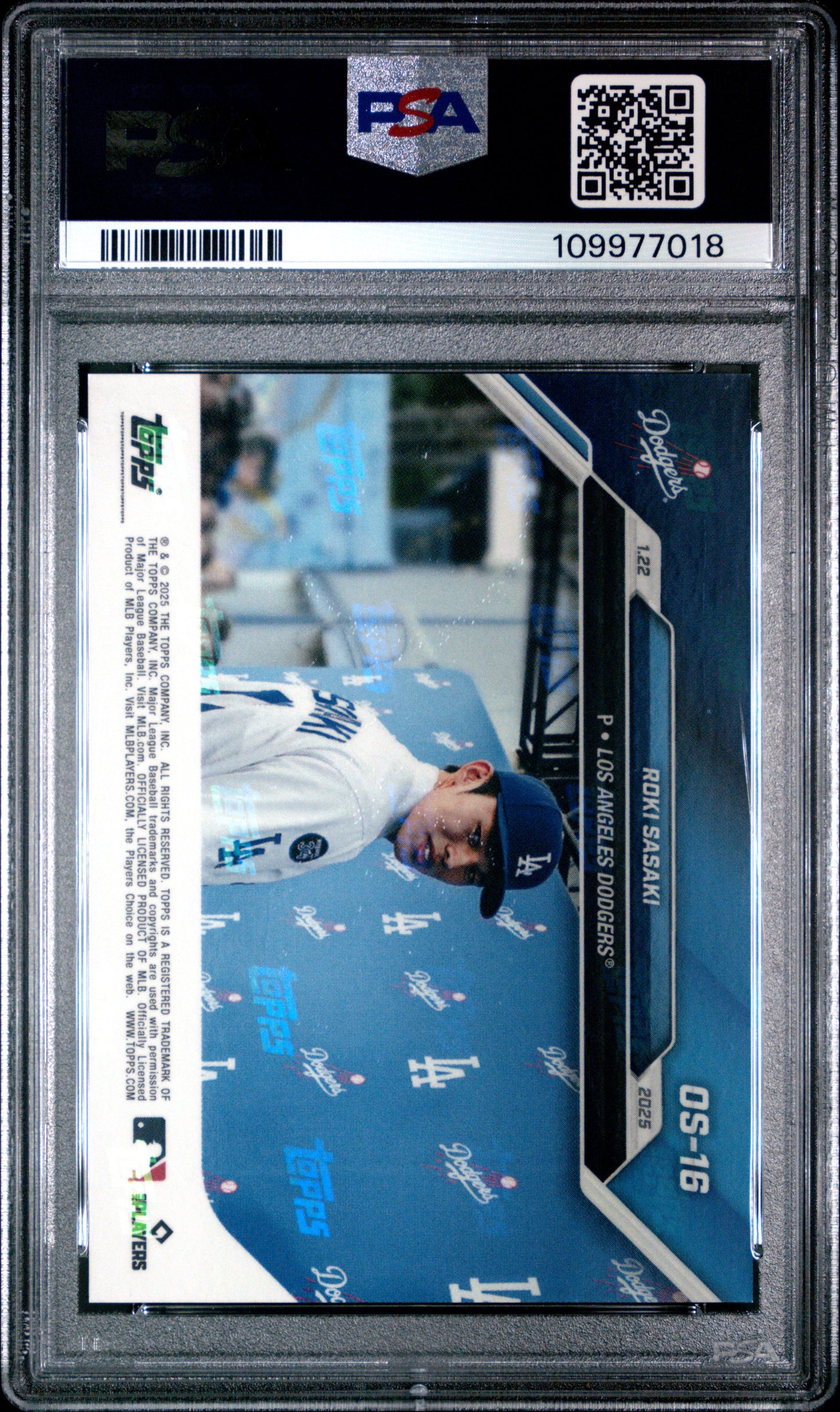 Graded 2024 Topps Now Roki Sasaki #OS16 Offseason Rookie RC Baseball Card PSA 10 Gem Mint