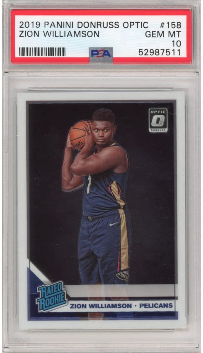Graded 2019-20 Panini Donruss Optic Zion Williamson #158 Rookie RC Basketball Card PSA 10 Gem Mint