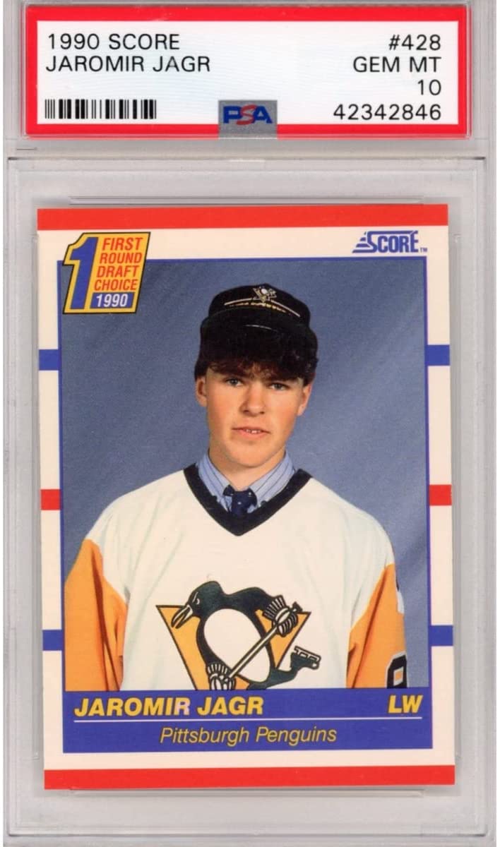Graded 1990-91 Score Jaromir Jagr #428 Rookie RC Hockey Card PSA 10 Gem Mint