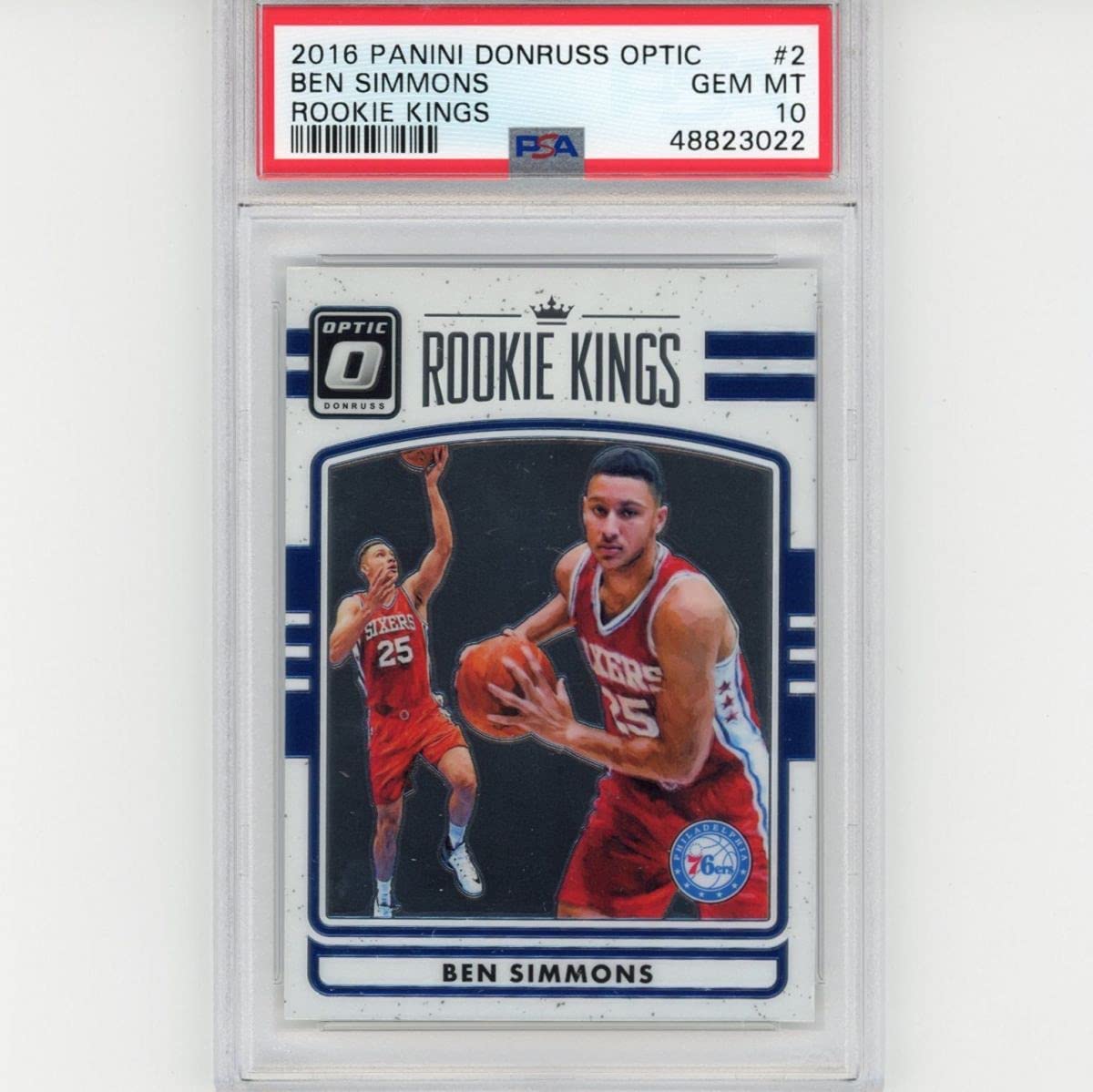 Graded 2016-17 Panini Donruss Optic Ben Simmons #2 Rookie Kings RC Basketball Card PSA 10 Gem Mint - Sport Cards