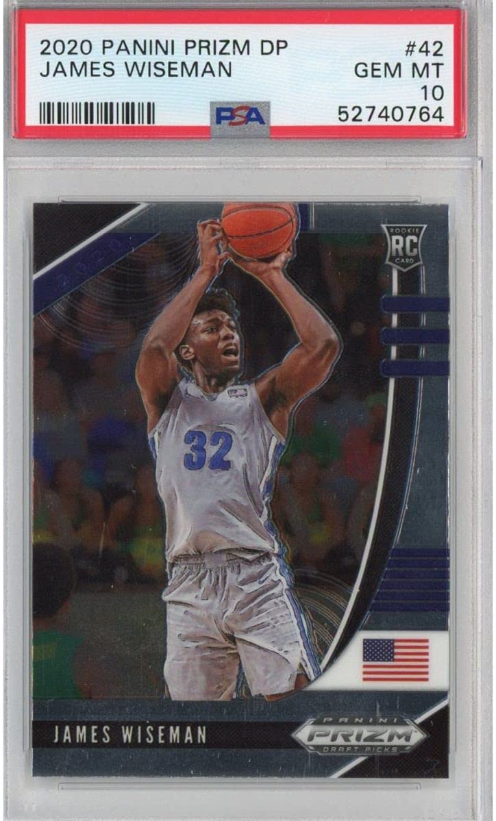 Graded 2020-21 Panini Prizm DP Draft Picks James Wiseman #42 Rookie RC Basketball Card PSA 10 Gem Mint - Sport Cards
