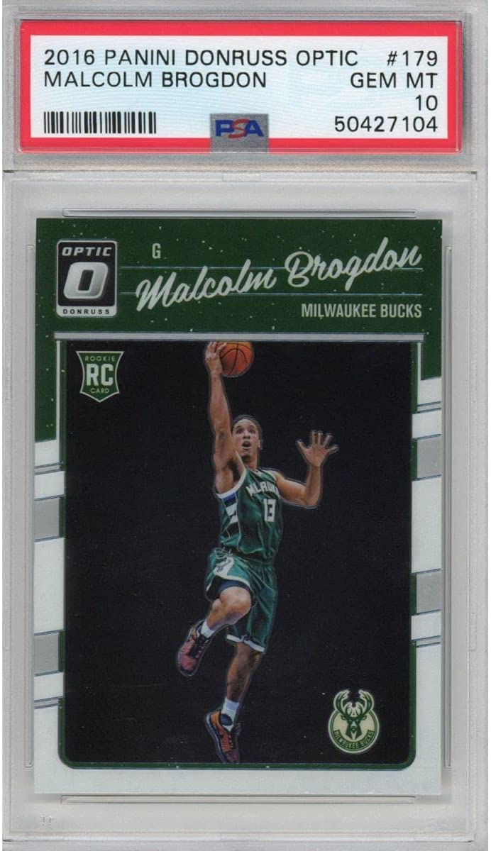 Graded 2016-17 Panini Donruss Optic Malcolm Brogdon #179 Rookie RC Basketball Card PSA 10 Gem Mint - Sport Cards