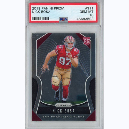 Graded 2019 Panini Prizm Nick Bosa #311 Rookie RC Football Card PSA 10 Gem Mint