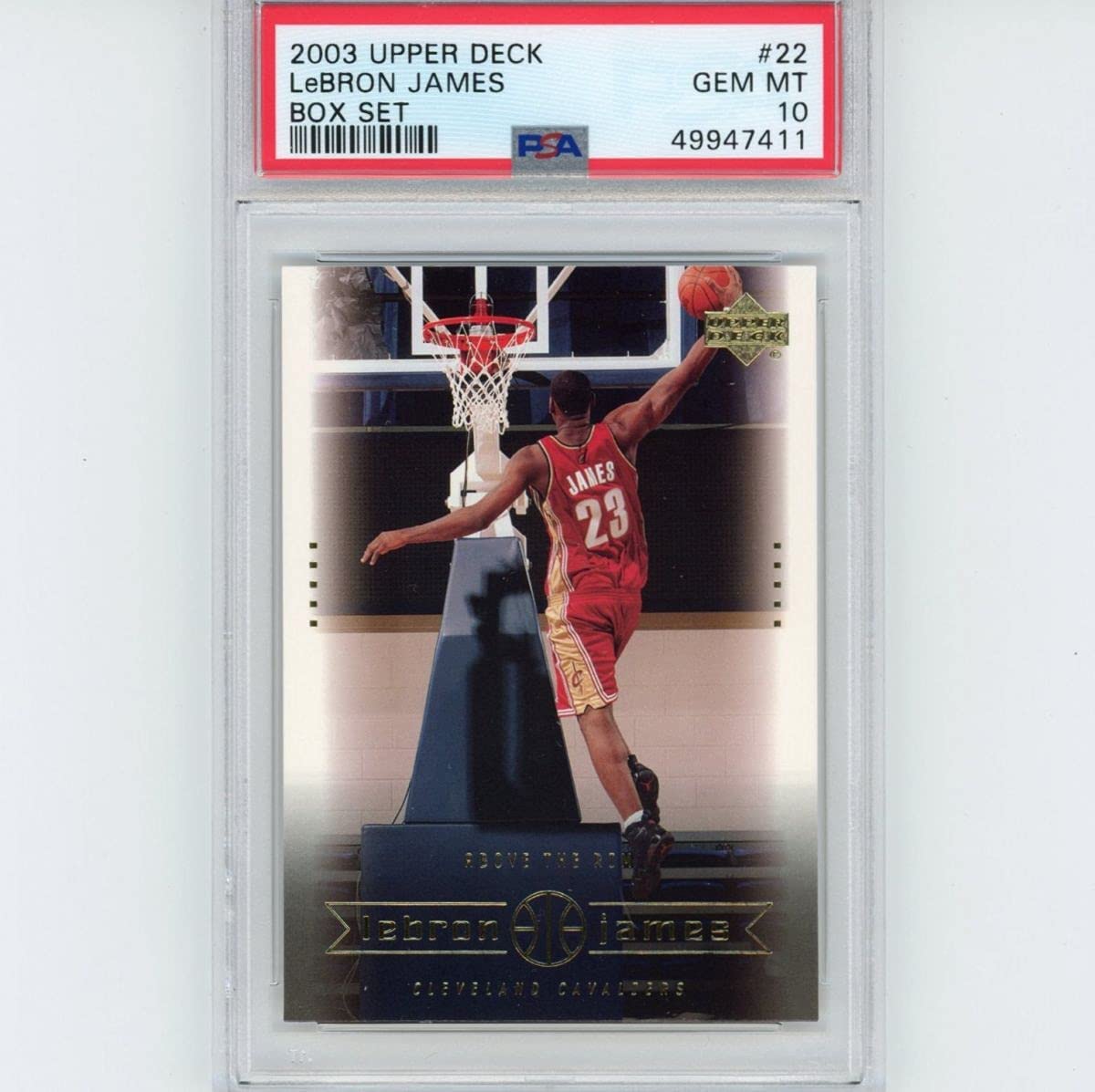 Graded 2003-04 Upper Deck LeBron James #22 Box Set Rookie RC Basketball Card PSA 10 Gem Mint
